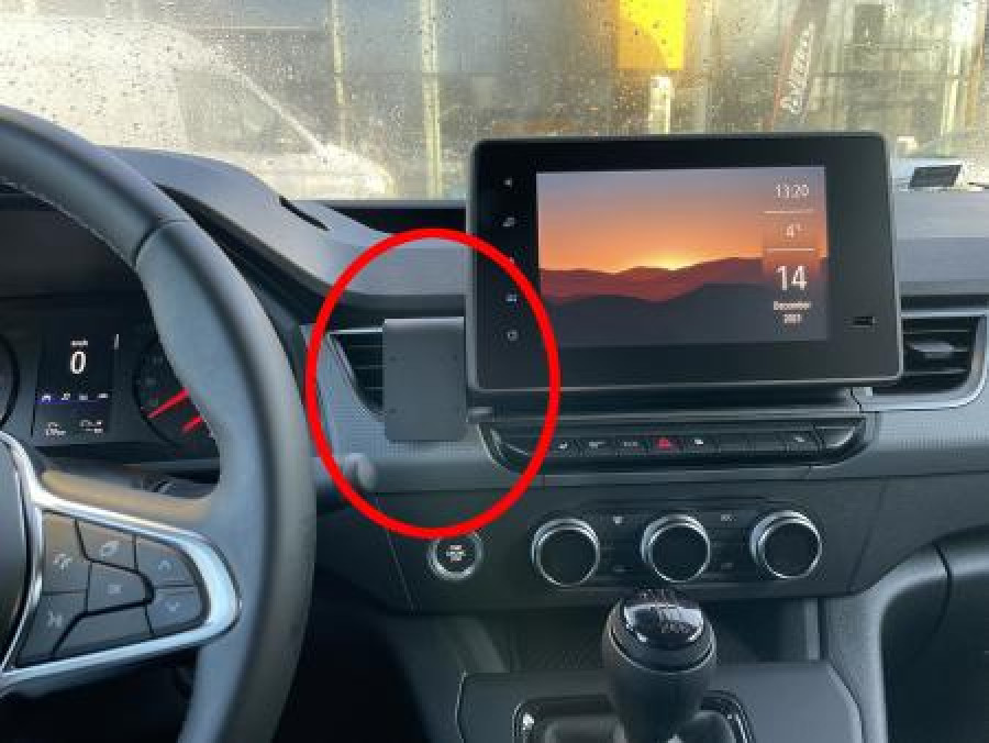 Schnellbefestigung ProClip für die Anbringung des Smartphones (mittige  Montage). Geeignet für Renault Kangoo 2022- und Nissan Townstar 2022