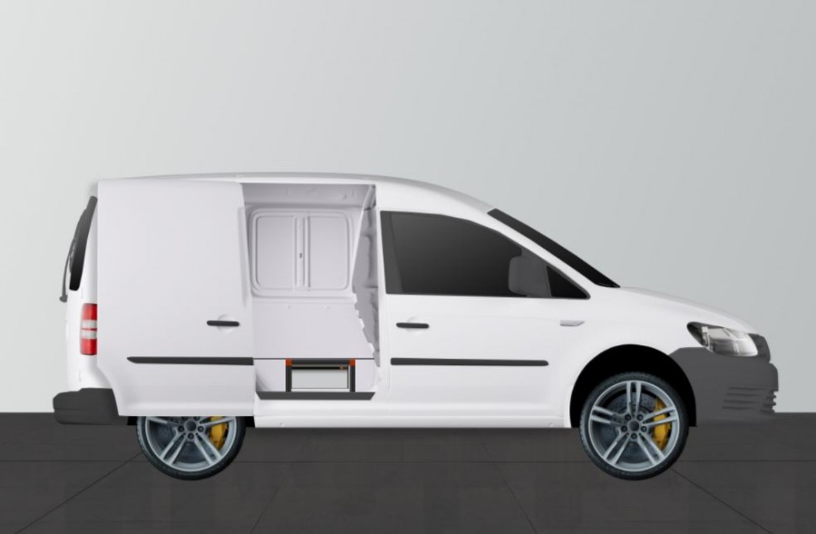 UNTERFLUR H21 mit drei Schubladen für VW Caddy.