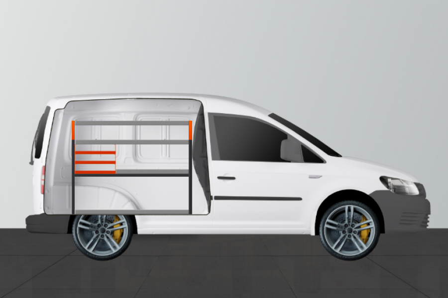 V-SS3 Fahrzeugregal für VW Caddy | Work System