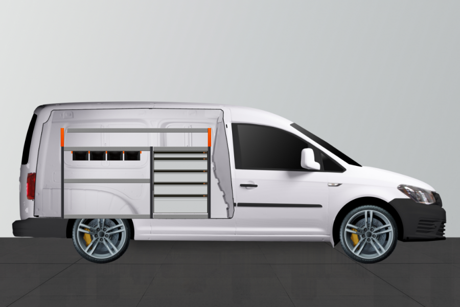 V-PRO+ FAHRZEUGREGAL FÜR VW Caddy Maxi | Work System