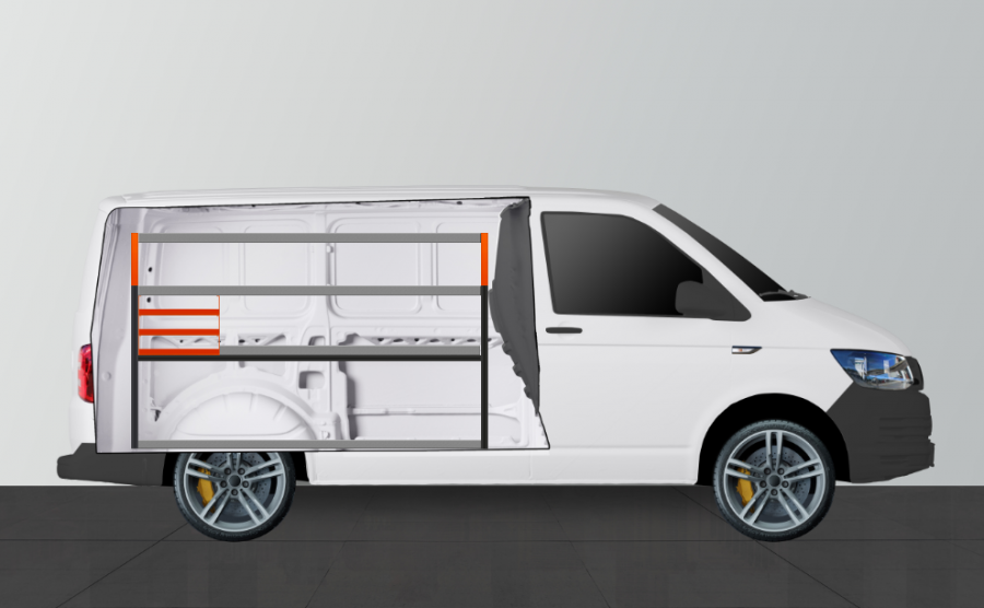 V-SS3 Fahrzeugregal für VW Transporter | Work System