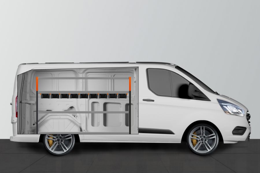 V-BASIC+ FAHRZEUGREGAL FÜR Ford Custom L1 | Work System
