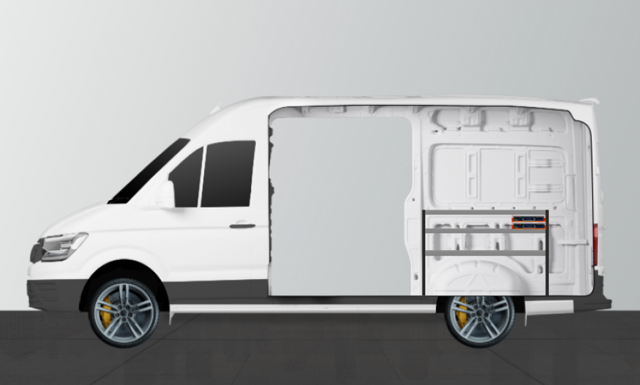 H-SS2 Fahrzeugregal für Mercedes Sprinter Standard | Work System