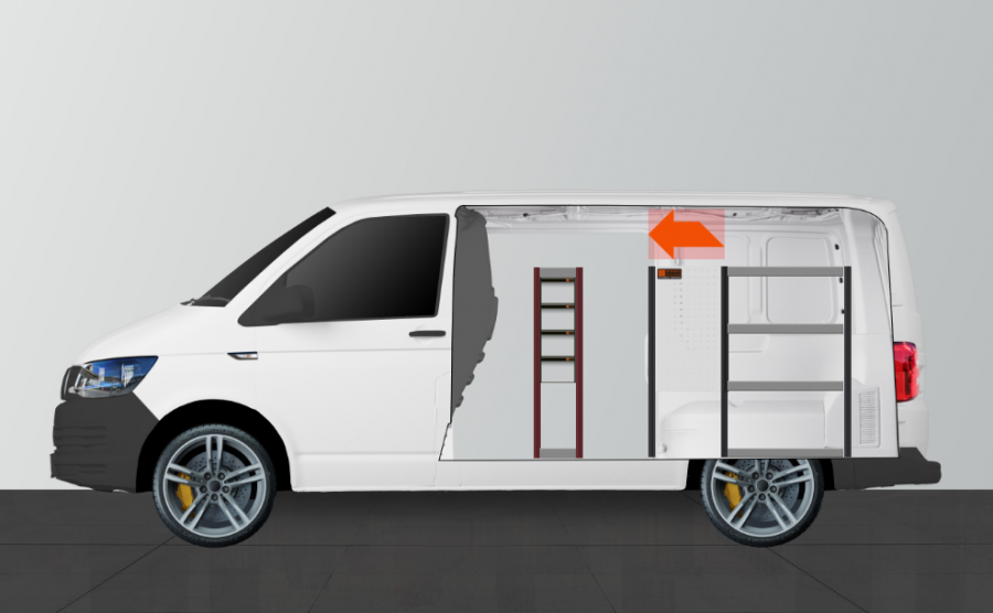 H-SD4S Fahrzeugregal für VW Transporter | Work System