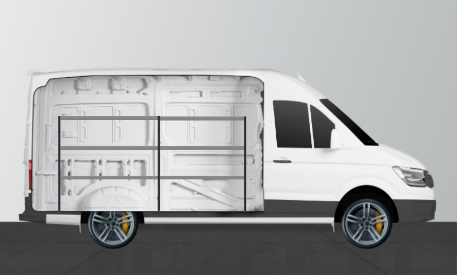 V-ECO Fahrzeugregal für Mercedes Sprinter Standard | Work System
