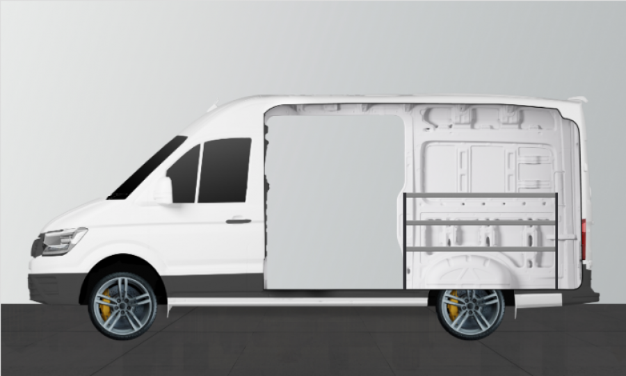 H-ECO Fahrzeugregal für Ford Transit L3H2 | Work System