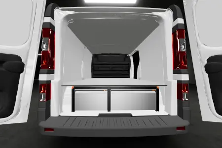 Unterflursystem H:342 mm 4-Schubladen für NV300, Trafic, Talento & Vivaro L2H1.